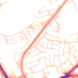 Daytime road noise heatmap for BD2 1EH