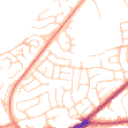Daytime road noise heatmap for BD2 1ER