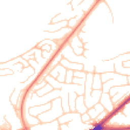 Daytime road noise heatmap for BD2 1ES