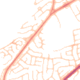 Daytime road noise heatmap for BD2 1ET