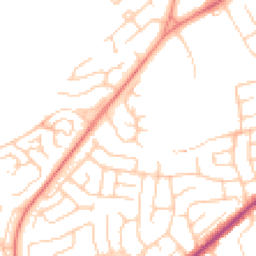 Daytime road noise heatmap for BD2 1HB
