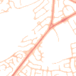 Daytime road noise heatmap for BD2 1NG