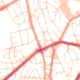 Daytime road noise heatmap for BD2 2BD