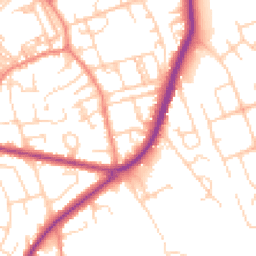 Daytime road noise heatmap for BD2 2BP