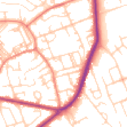 Daytime road noise heatmap for BD2 2DT