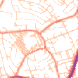 Daytime road noise heatmap for BD2 2HR