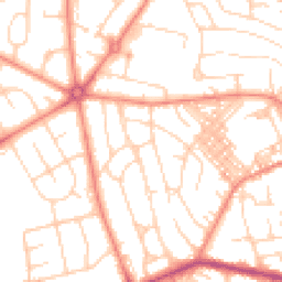 Daytime road noise heatmap for BD2 2NB