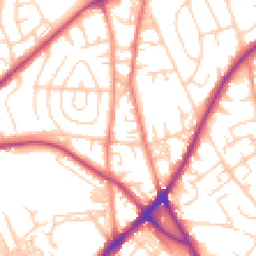 Daytime road noise heatmap for BD2 3DJ