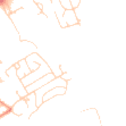 Daytime road noise heatmap for BD2 3FB