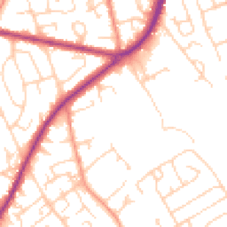 Daytime road noise heatmap for BD2 3GL