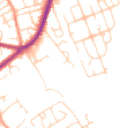 Daytime road noise heatmap for BD2 3SW