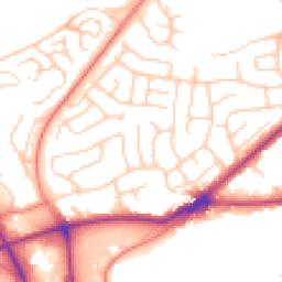 Daytime road noise heatmap for BD2 4AY