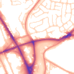 Daytime road noise heatmap for BD2 4BW