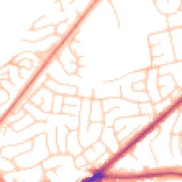 Daytime road noise heatmap for BD2 4DY
