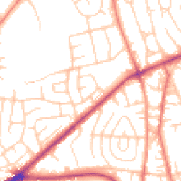 Daytime road noise heatmap for BD2 4HH