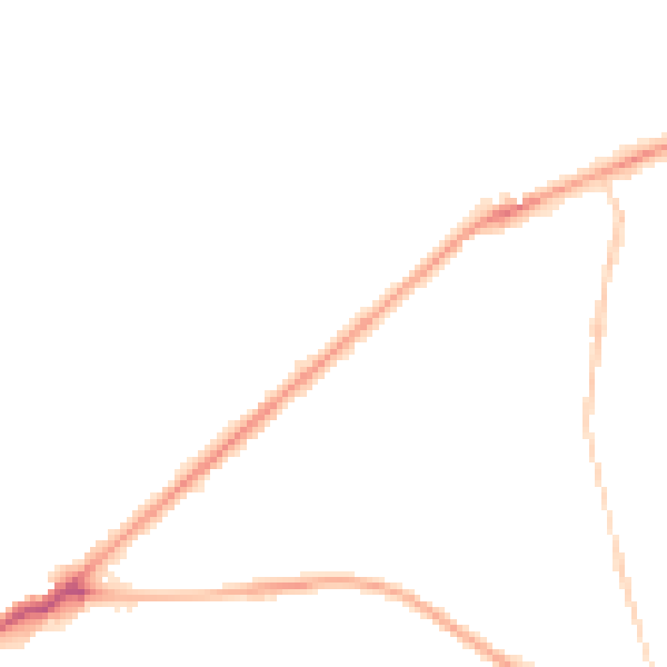 Night-time road noise heatmap for BD2 4HP