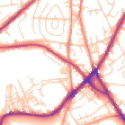 Daytime road noise heatmap for BD2 4NS