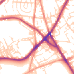 Daytime road noise heatmap for BD2 4PH