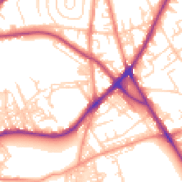 Daytime road noise heatmap for BD2 4QA
