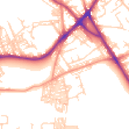 Daytime road noise heatmap for BD2 4RE