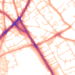 Daytime road noise heatmap for BD2 4RP