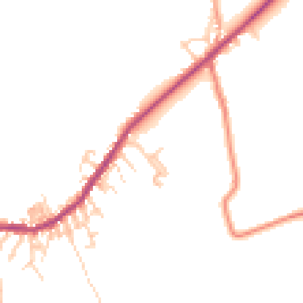 Daytime road noise heatmap for BD22 0AG