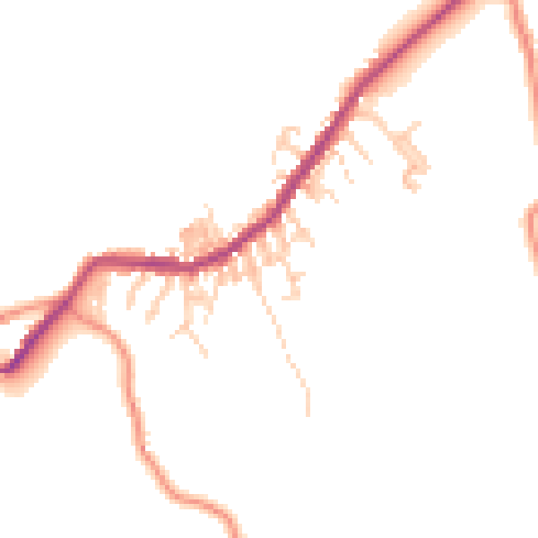 Daytime road noise heatmap for BD22 0BD