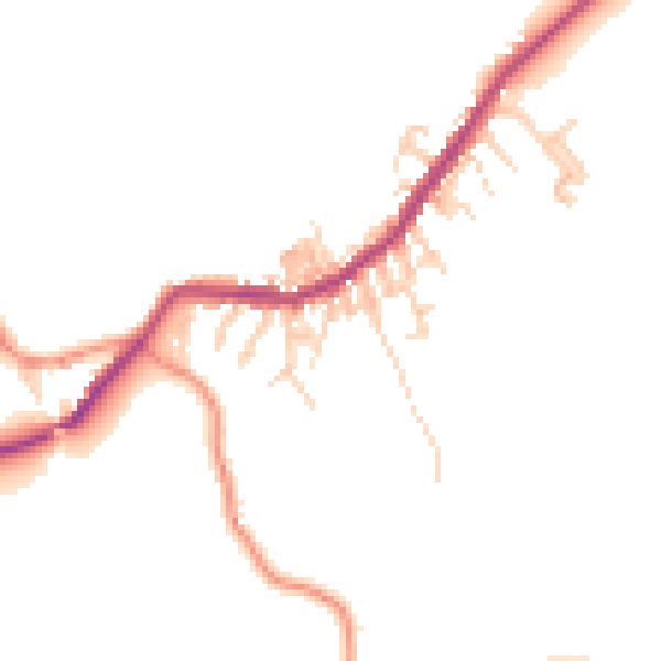 Daytime road noise heatmap for BD22 0BS