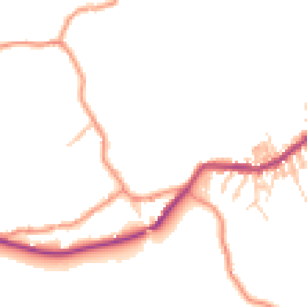 Daytime road noise heatmap for BD22 0DD