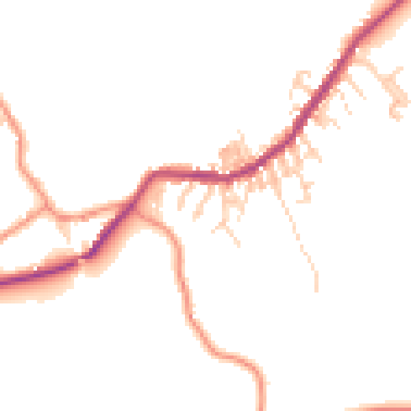 Daytime road noise heatmap for BD22 0EG