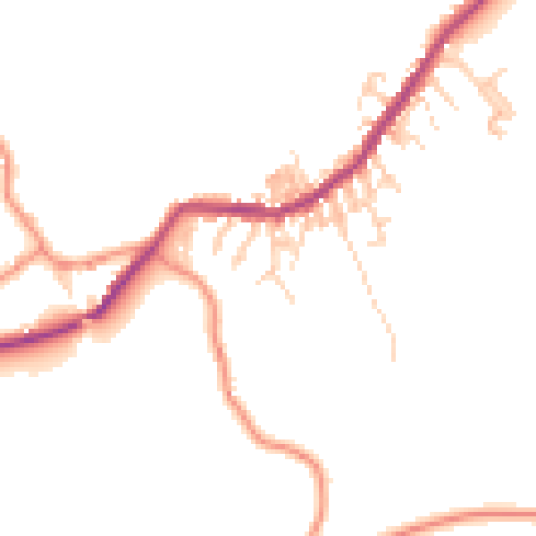 Daytime road noise heatmap for BD22 0FN