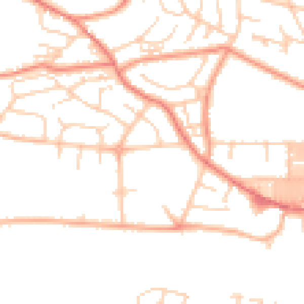 Daytime road noise heatmap for BD22 6ET