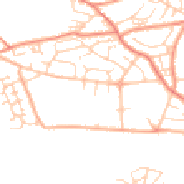 Daytime road noise heatmap for BD22 6JB