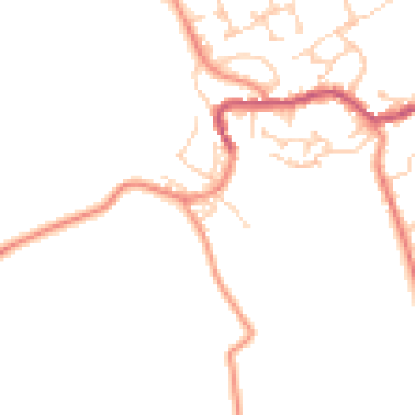 Daytime road noise heatmap for BD22 7SF
