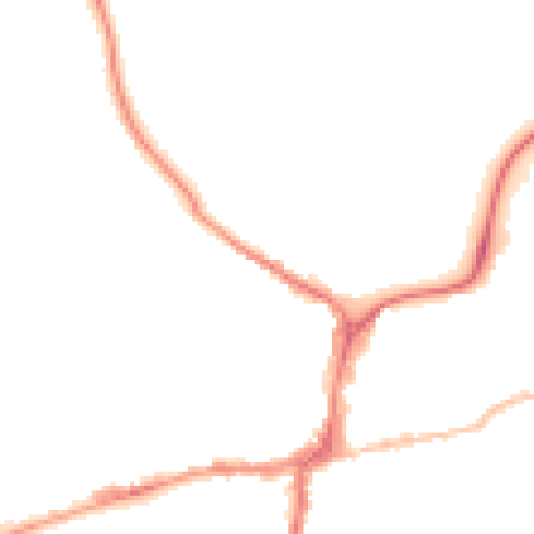 Night-time road noise heatmap for BD23 1AD