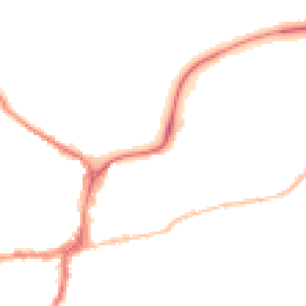 Night-time road noise heatmap for BD23 1AP