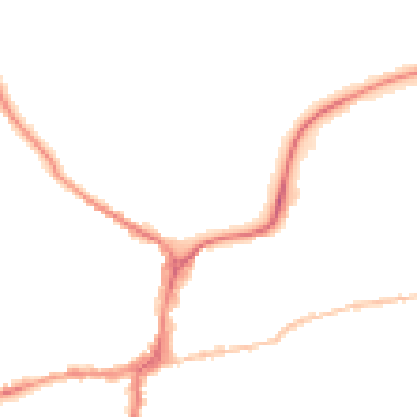 Night-time road noise heatmap for BD23 1AW