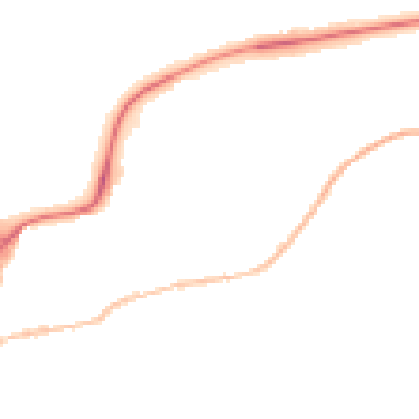 Night-time road noise heatmap for BD23 1AX