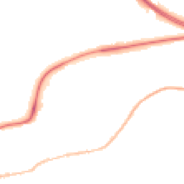 Night-time road noise heatmap for BD23 1BG