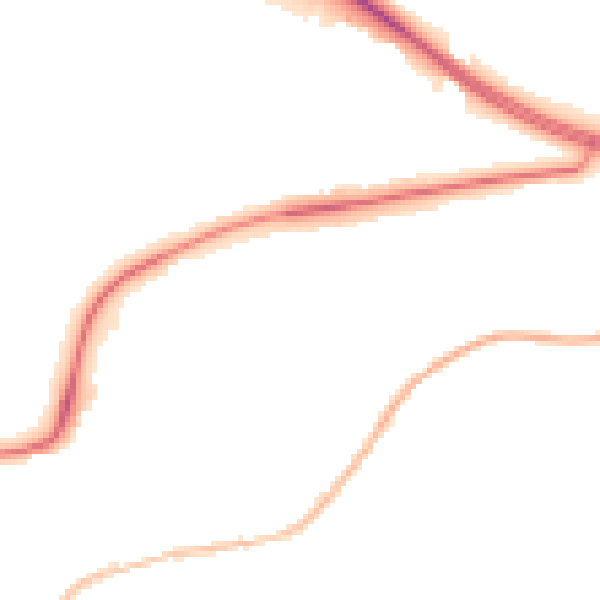 Night-time road noise heatmap for BD23 1BJ