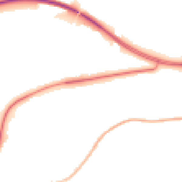 Night-time road noise heatmap for BD23 1BP
