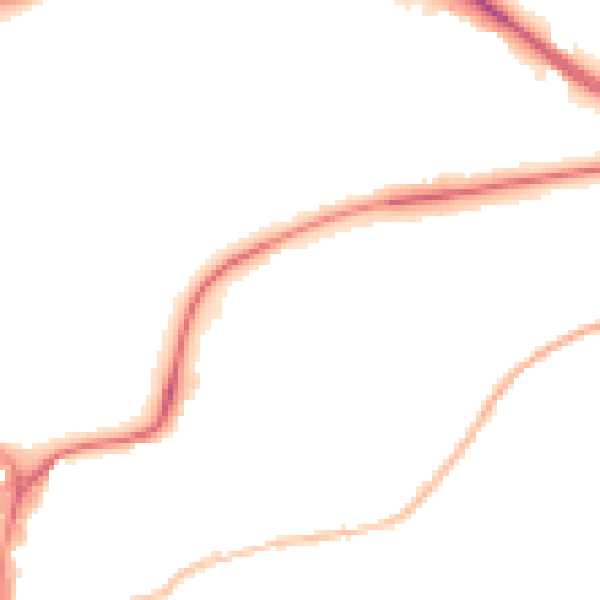 Night-time road noise heatmap for BD23 1BQ