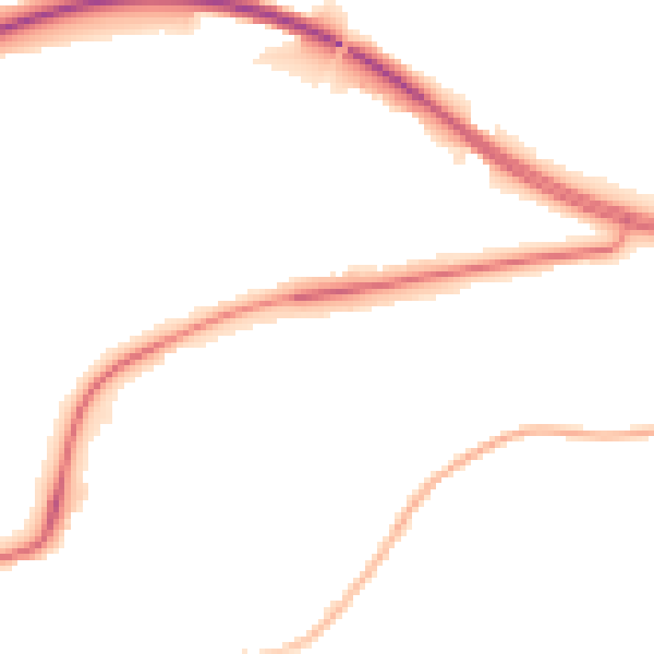 Night-time road noise heatmap for BD23 1BT