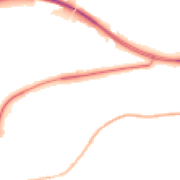 Night-time road noise heatmap for BD23 1BW