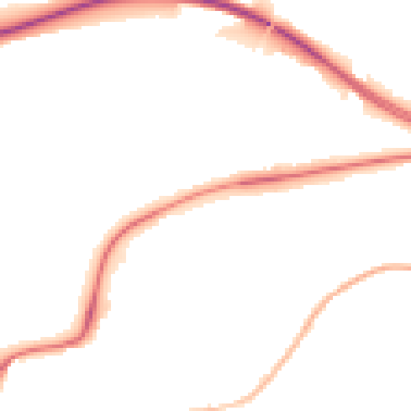 Night-time road noise heatmap for BD23 1BX