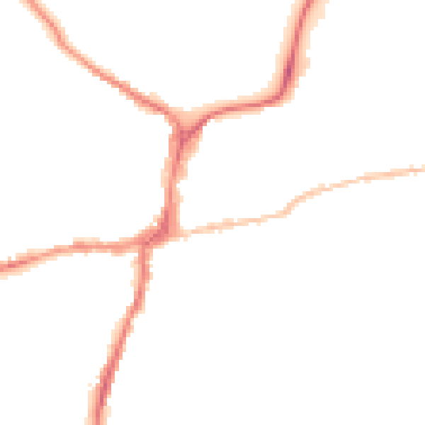 Night-time road noise heatmap for BD23 1DD