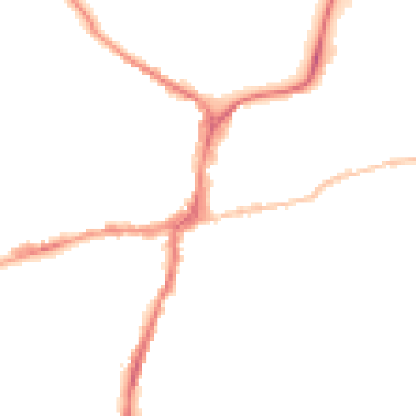 Night-time road noise heatmap for BD23 1DS
