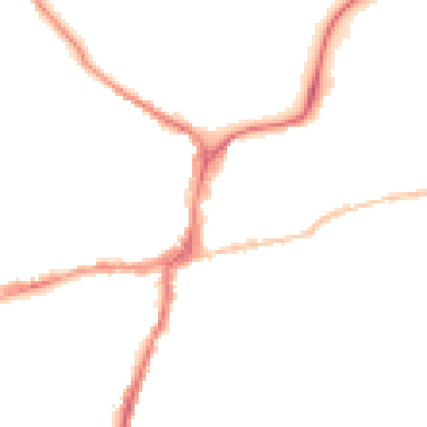 Night-time road noise heatmap for BD23 1DZ