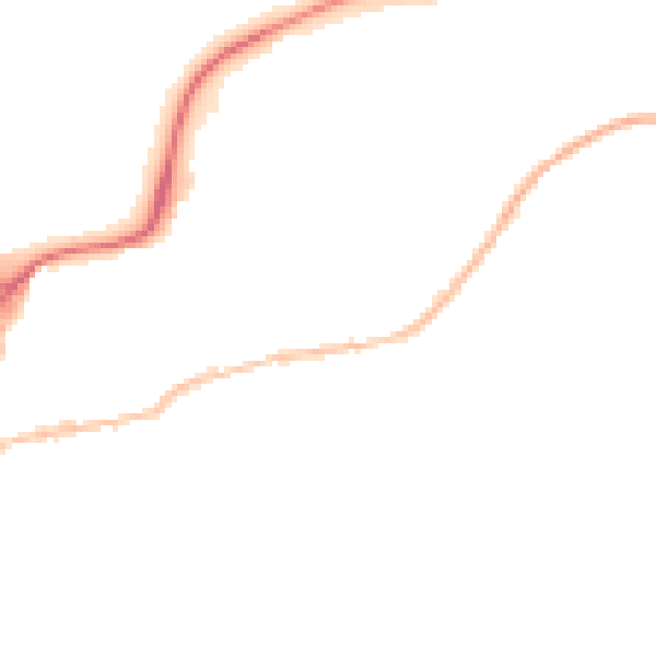 Night-time road noise heatmap for BD23 1HR