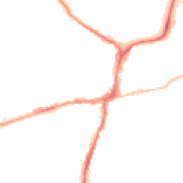 Night-time road noise heatmap for BD23 1LF